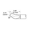 PTTC Solder Tweezer Cartridge, Bent 30°, 3.2 mm (0.126"), 600 Series