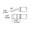 PTTC Solder Tweezer Cartridge, Blade, 6.35 mm (0.25"), 800 Series