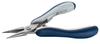 Pliers, Slim, Ergo-Tek - Long Snipe Nose, Serrated Jaws. OAL: 140mm - 5.51". ESD safe