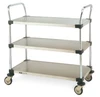 Utility Cart, Stainless Steel Solid Shelves, 2 & 3 Shelf Units