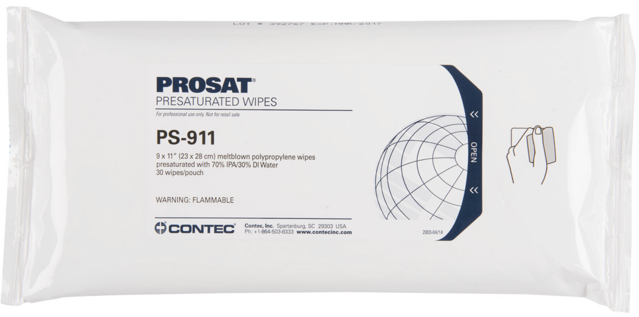 Wiper, Prosat, Presaturated, Polypropylene, 70% /30% IPA/DI Water Wiper, Prosat, Presaturated, Polypropylene, 70% /30% IPA/DI Water