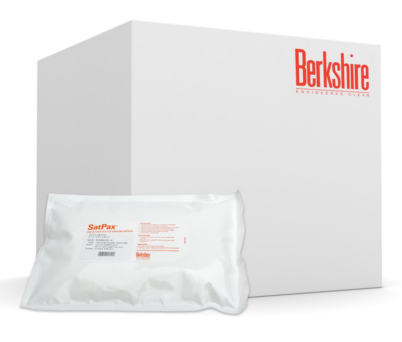 Wiper, SatPax 3000,Sealed Edge,Polyester,70% IPA/30% DI Water