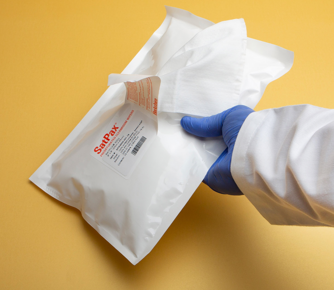 Wiper, SatPax 3000,Sealed Edge,Polyester,70% IPA/30% DI Water