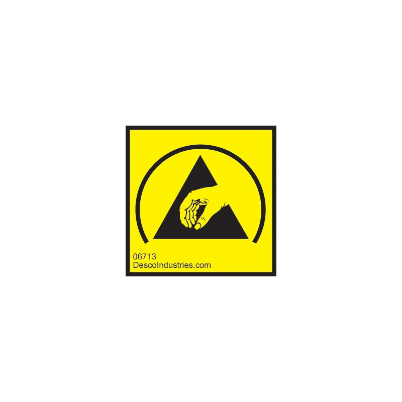 Label, ESD Protective Symbol, 1" x 1"