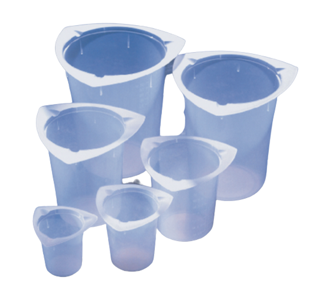 Beaker, Tri-Pour, Graduated, Disposable, Polypropylene