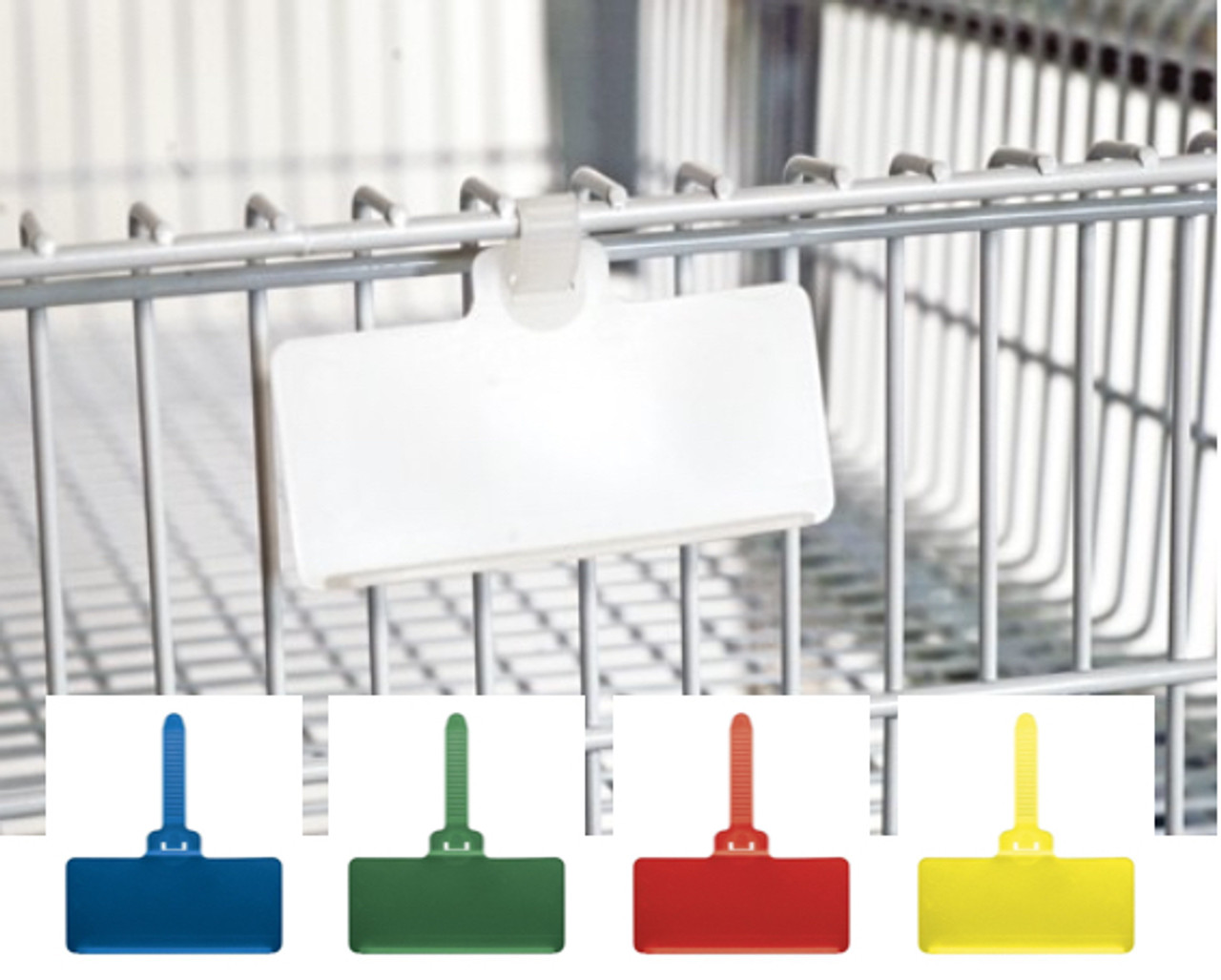 Shelf Bin Label Tab, Blue, 25/pk