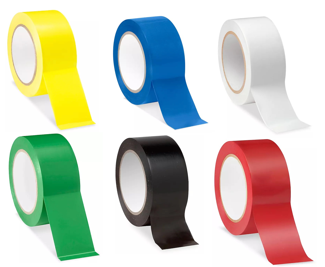 Tape, Vinyl (PVC) Industrial, Assorted Colors