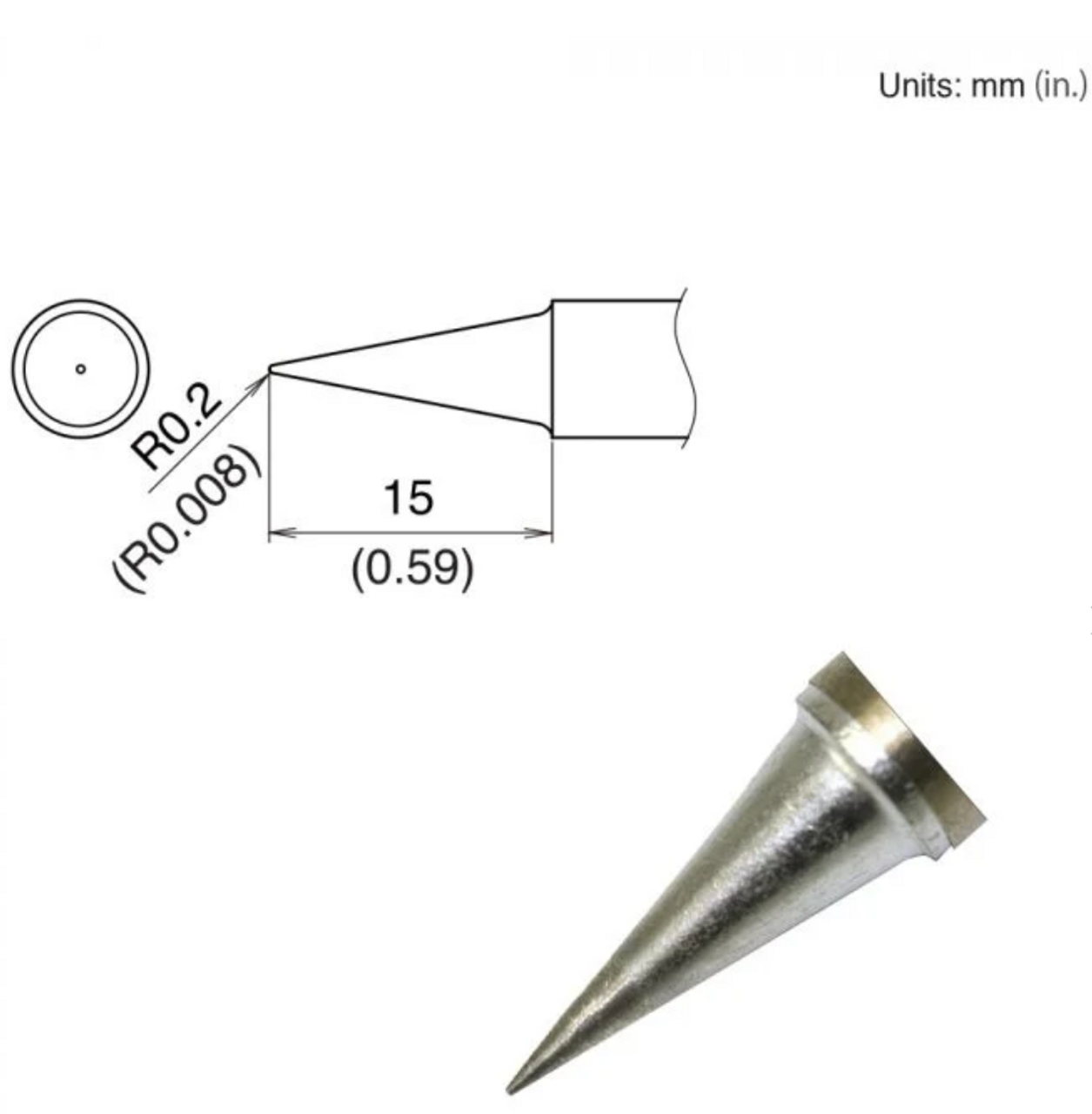 Copy of Soldering Tip, Conical, T22-BL