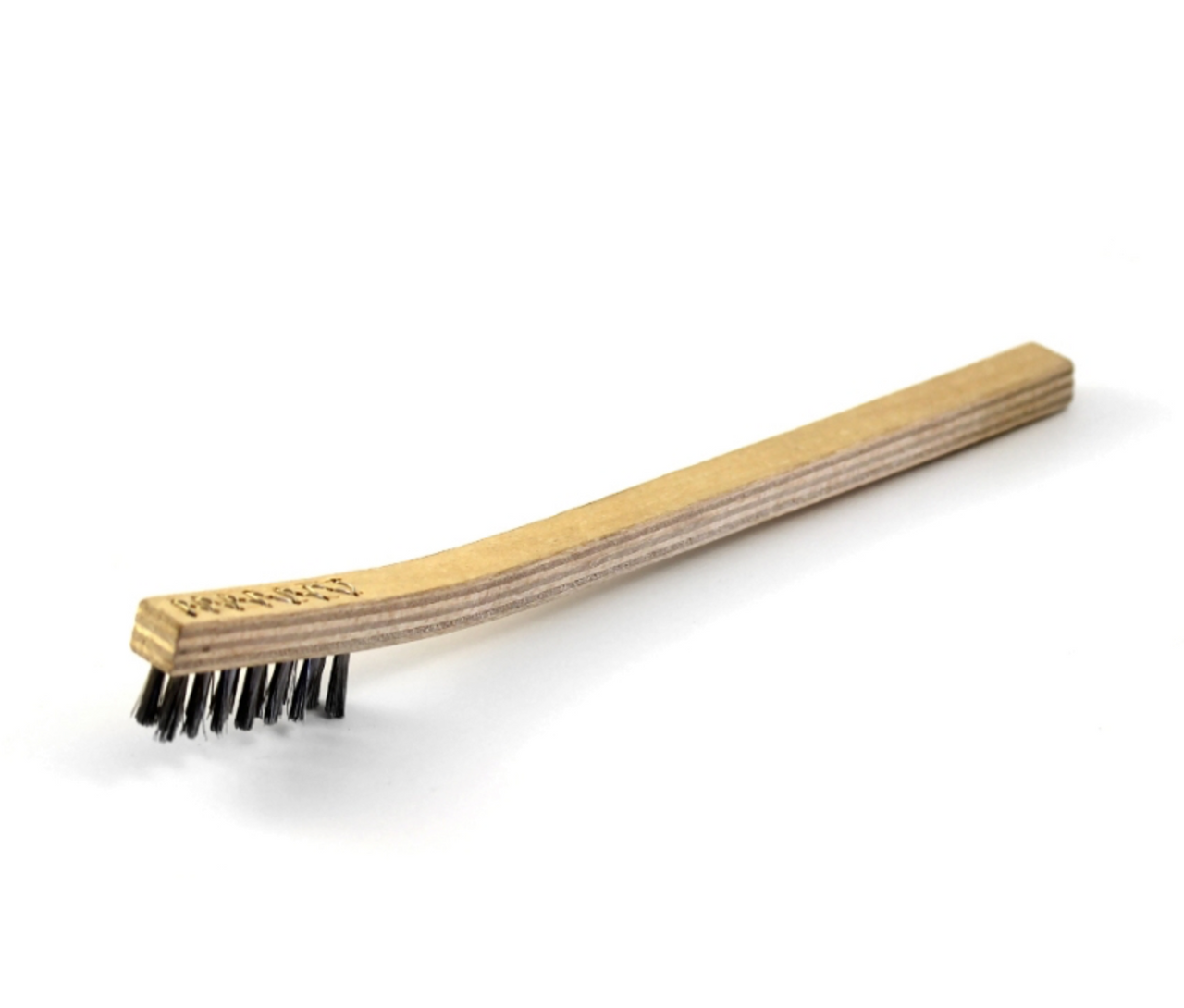 Curved Wood Handle Plater's Brush, Brass Bristle, 12/pk
