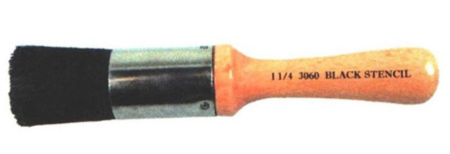 Large Stencil Brush Size 1-1/4", 12/pk