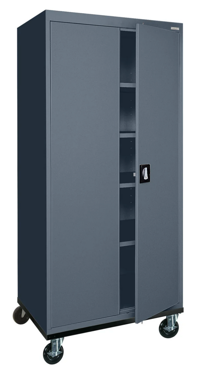 Cabinet, Heavy Duty Mobile Welded Steel Storage Cabinet