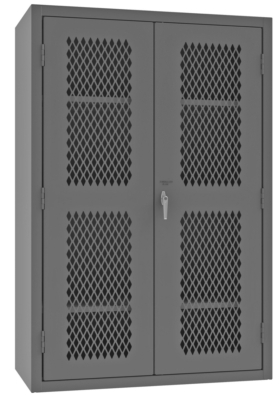 Ventilated Shelf Cabinet, 14 Gauge, 3 Shelves, 48 x 24 x 72