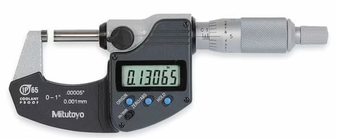 Electronic Micrometer, 0 to 1",  0.00005"/0.001mm