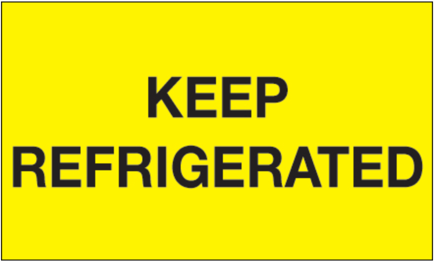 Label, Keep Refrigerate, 500/roll
