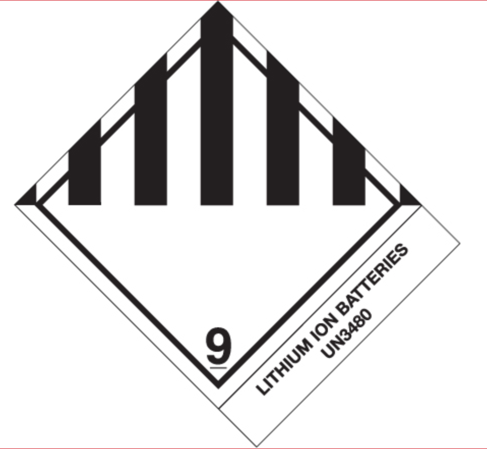 Label, Lithium Ion Batteries, 4" x 4", 500/roll