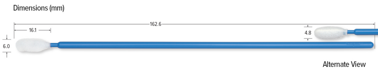 Medium Head Foam Swab with Long Handle, 6.402″ (16.26 cm)