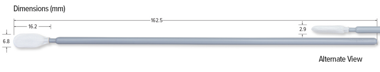 Medium Head Polyester ESD Swab with Long Handle, 6.398″ (16.25 cm)