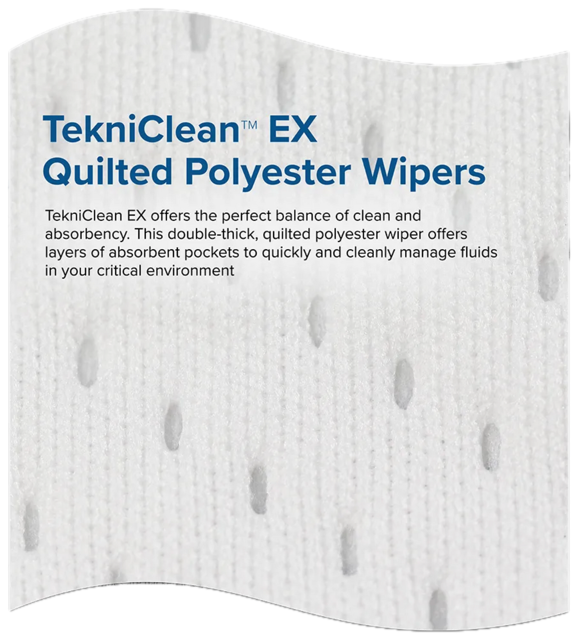 TekniCleanTM EX Quilted Polyester Knit Wipers