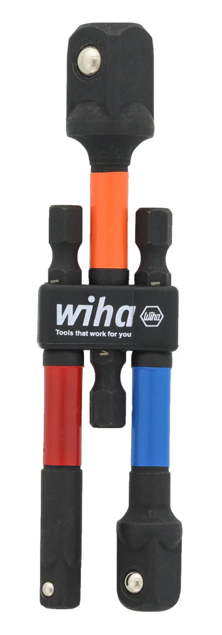 Socket Adapter, 3 Piece, 1/4 Dr