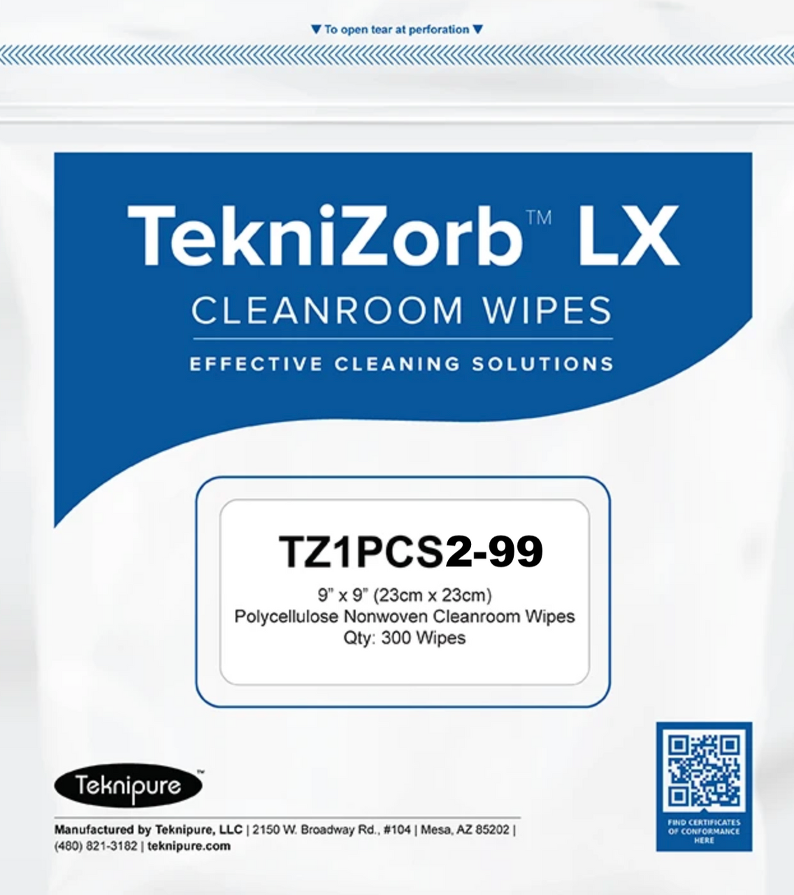 TekniZorbTM LX, Light Weight,Polyester Cellulose Wipers
