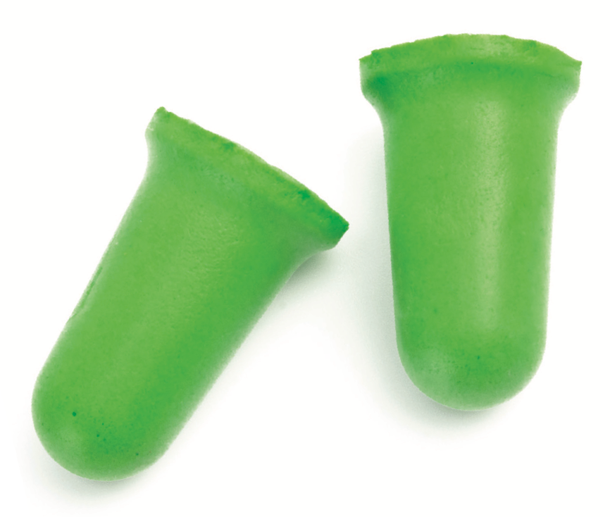 Earplugs, Green, Foam, Pair Pack, 100pr/pk