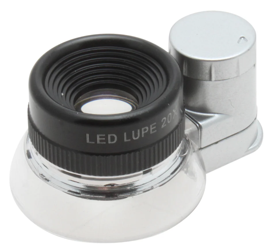 Loupe Magnifier w/ LED Light, 20x
