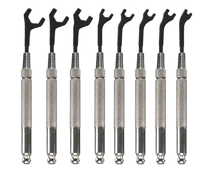 Wrench, Mini, Open Ended, SAE, 8 Piece