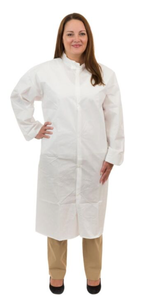 Frock, Microporous, Snap Front, Elastic Wrist, No Pocket, 30/cs