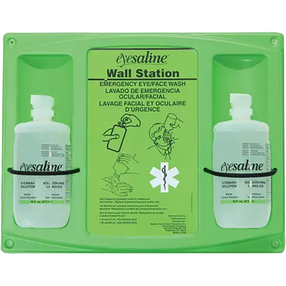 Eyewash Station, Double, Uses Two Bottles