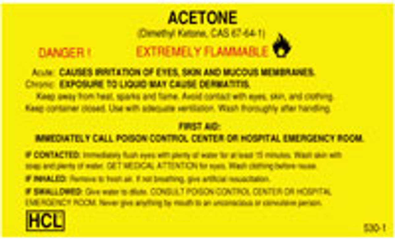 Labels, Blank,Flammable  Solvent HCL Labels, Inc