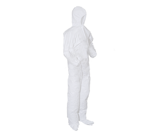 Coverall, Cleanroom, Individually Packaged, Zipper Front, Elastic Wrist and Ankle, Knit Collar Coverall, Cleanroom, Individually Packaged, Zipper Front, Elastic Wrist and Ankle, Knit Collar