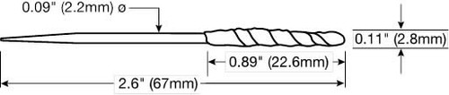 Swab, Wrapped Foam, Tapered, 3"