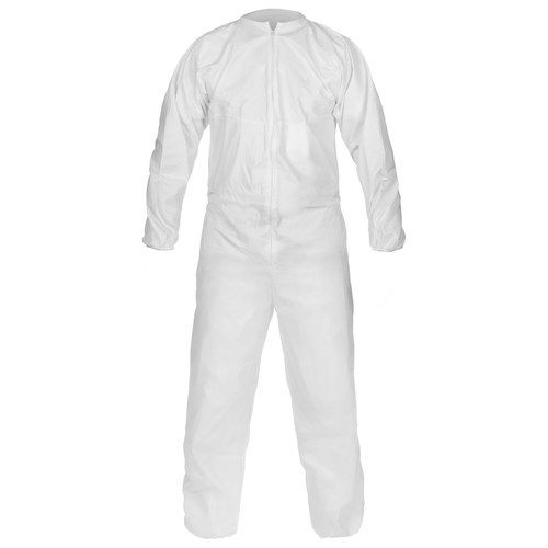 Coverall, Microporous, Hood w/ Elastic Wrist, Zipper Front