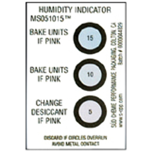 Humidity Card, 3-Spot,5/10/15,RH,J-STD-033A Desco