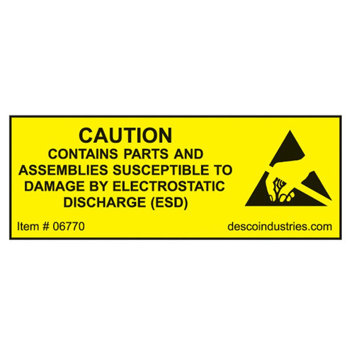 Label, Equipment Containing ESDS, 3/4" x 2", 500/rl Label, Equipment Containing ESDS, 3/4" x 2", 500/rl