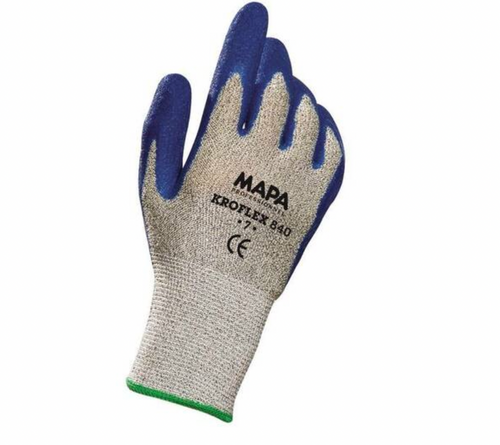 Gloves, Kroflex 840, Natural Latex, HDPE Liner, Heavy Weight, 13-gauge Gloves, Kroflex 840, Natural Latex, HDPE Liner, Heavy Weight, 13-gauge