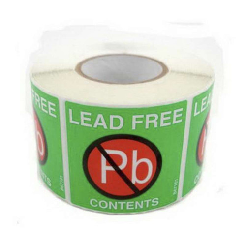 Label, Lead Free, Green, White & Red, 2' x 2' Label, Lead Free, Green, White & Red, 2' x 2'