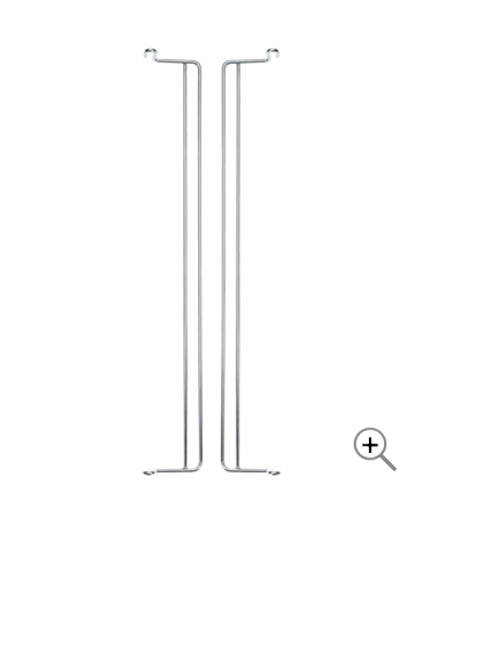 Shelf Bin Hanger, Chrome, One Hanger Pair for T646-225-1 Shelf Bin Hanger, Chrome, One Hanger Pair for T646-225-1