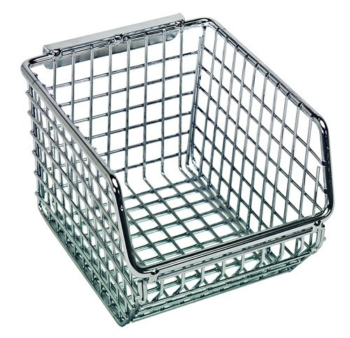 Shelf Bin, Chrome, Wire Mesh, Sold by the case Shelf Bin, Chrome, Wire Mesh, Sold by the case