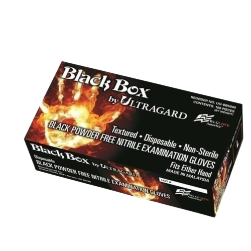 Gloves, Black Nitrile, Powder Free, Boxed, Non Sterile Gloves, Black Nitrile, Powder Free, Boxed, Non Sterile