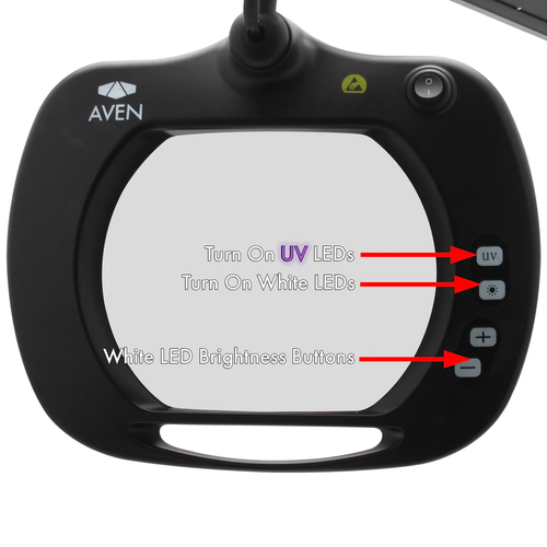 Mighty Vue™ Pro 5 Diopter (2.25x) Magnifying Lamp With UV And White LEDs -ESD Safe Mighty Vue™ Pro 5 Diopter (2.25x) Magnifying Lamp With UV And White LEDs -ESD Safe