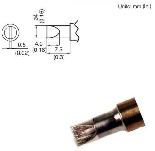 Soldering Tip, Chisel, T15-D52 Soldering Tip, Chisel, T15-D52