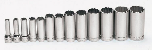 Deep Sockets, 3/8" Drive 12-Point SAE Deep Sockets, 3/8" Drive 12-Point SAE