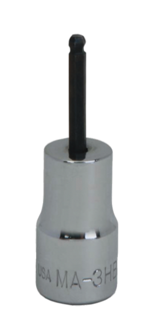 Hex Bit Sockets, 1/4" Drive, Ball Hex Bit Sockets, 1/4" Drive, Ball