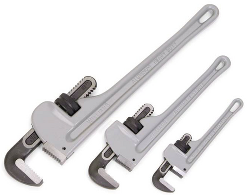 Heavy Duty Aluminum Pipe Wrench Set, 3 pc Heavy Duty Aluminum Pipe Wrench Set, 3 pc