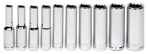 Deep Socket, 1/4" Drive, SAE, 12-Point Deep Socket, 1/4" Drive, SAE, 12-Point