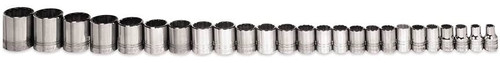 Shallow Sockets, 1/2" Drive, 12-Point SAE Shallow Sockets, 1/2" Drive, 12-Point SAE