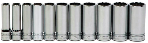 Deep Sockets, 1/2" Drive, 12-Point SAE Deep Sockets, 1/2" Drive, 12-Point SAE