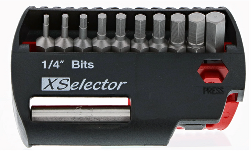 Hex XSelector & Magnetic Bit Holder, 11 Piece Hex XSelector & Magnetic Bit Holder, 11 Piece
