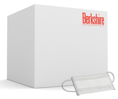 Face Mask, 3-Layer With Knitted Earloops, White